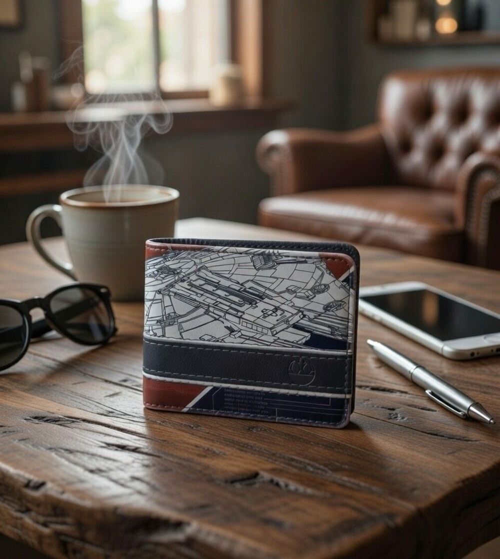 Star Wars Emblem Logo Millennium Falcon Bi-fold Wallet